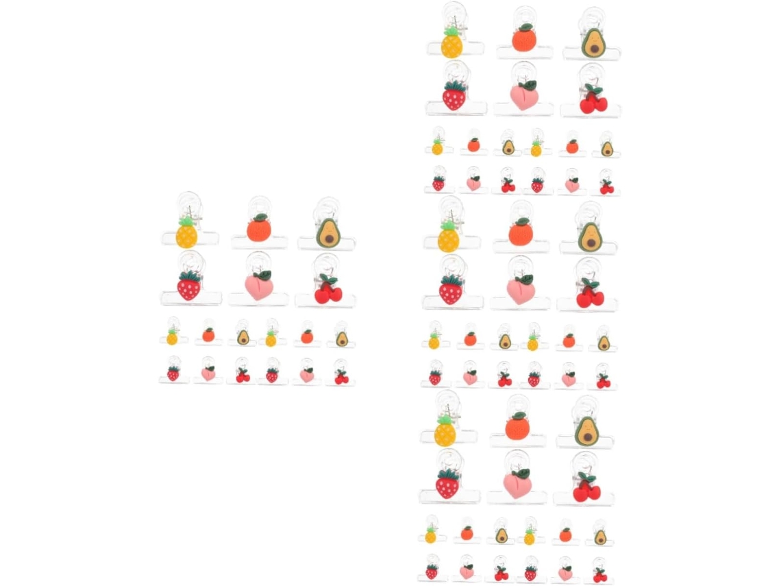 Yardenfun 120 Peças Clipes Vedação De Frutas Alimentos Acessórios Sacos Casa Prendedores Pacotes Batata Frita