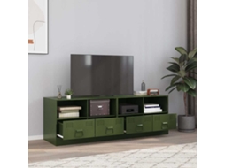 Vidaxl Móveis de Tv 2 Pcs 67x39x44 Cm Aço Verde Azeitona