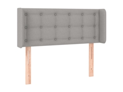 Cabeceira de Cama com Abas Tecido Cinzento Claro MAISON EXCLUSIVE 83x16x78 cm