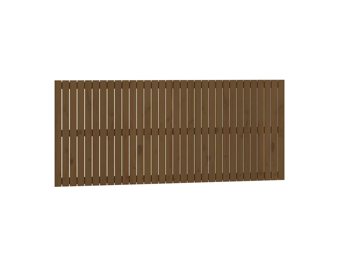 Cabeceira de Parede em Pinho Maciço Castanho mel MAISON EXCLUSIVE (204x90x3 cm)