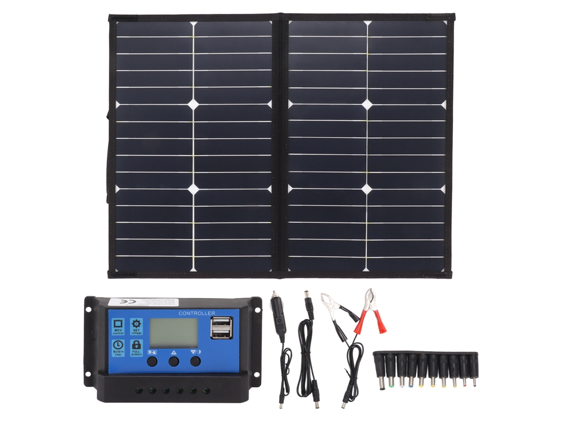 Painel Solar Duplo (42w 16v, Com Controlador 30a, À Prova D'água)