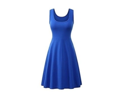 Vestido de Verão Fasst para Mulher, Sexy, Sem Mangas, com Decote Quadrado, Alta Cintura, Casual, Vermelho