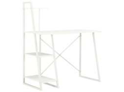 Vidaxl Secretária Com Unidade De Prateleiras 102x50x117 Cm Branco