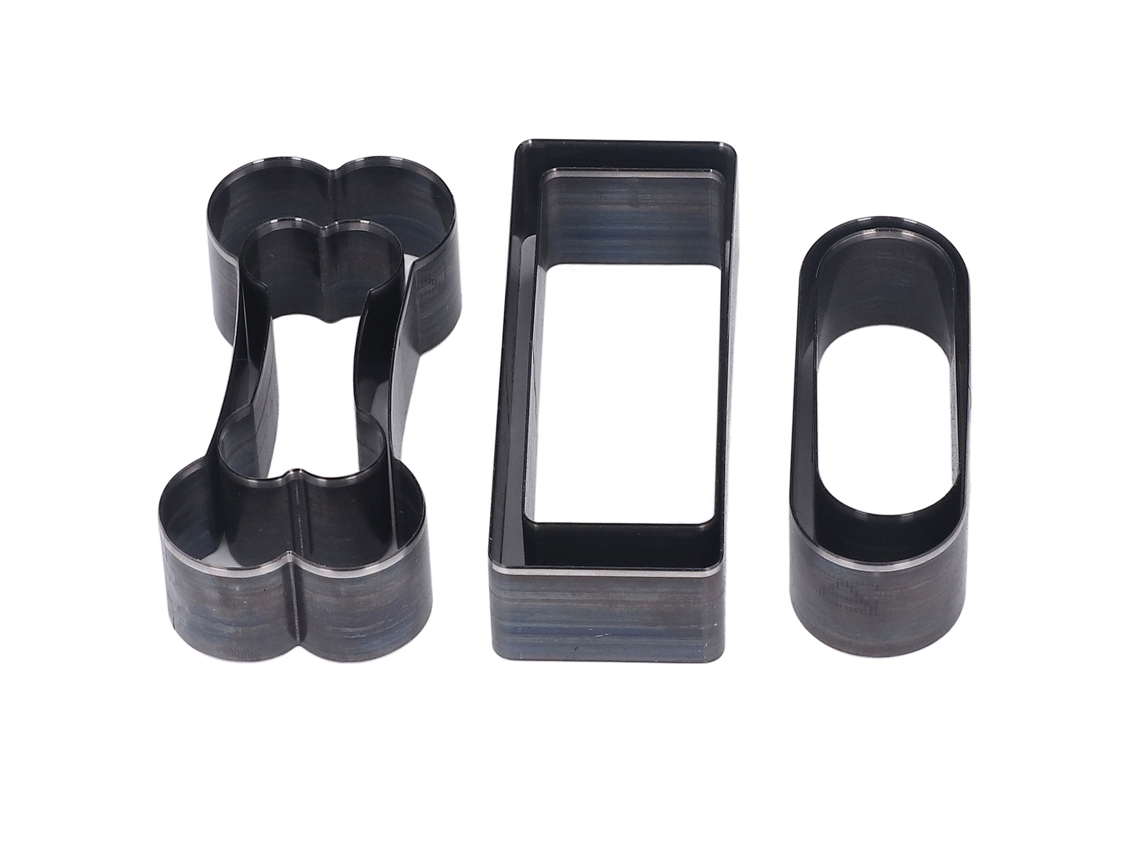 Kit 6 Moldes De Corte Para Couro Formas Retângulo Oval Osso Ferramenta De Punch Hollow