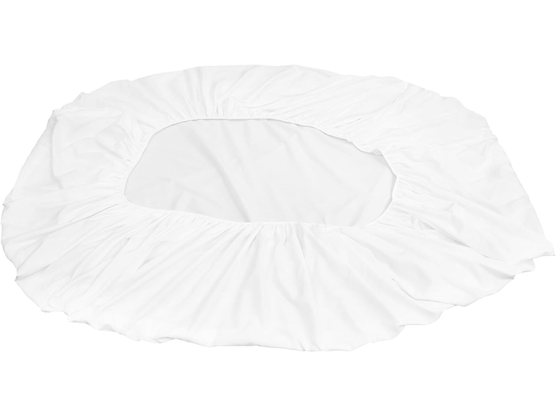 Protetor De Colchão De Solteiro Com Elástico (200x100 Cm) Em Tecido Branco.