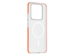 Capa Rígida Em Pc Fosco Para Redmi K70 Ultra, Fecho Magnético, Laranja Bicolor, Acabamento Antiderrapante