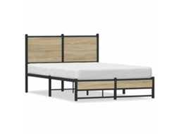 Bed Frame, Bed Frames Vidaxl Marrom Aço (120 X 200 Cm)
