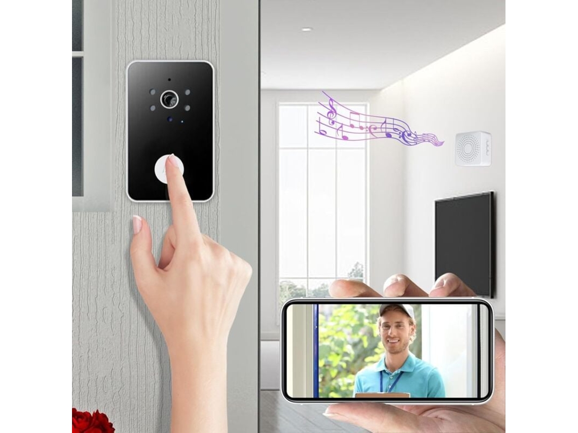 Campainha De Vídeo Sem Fio Inteligente, Interfone Visual Inteligente, Visão Noturna Hd, Campainha De Segurança Wifi, Adequada Para Casa Slowmoose