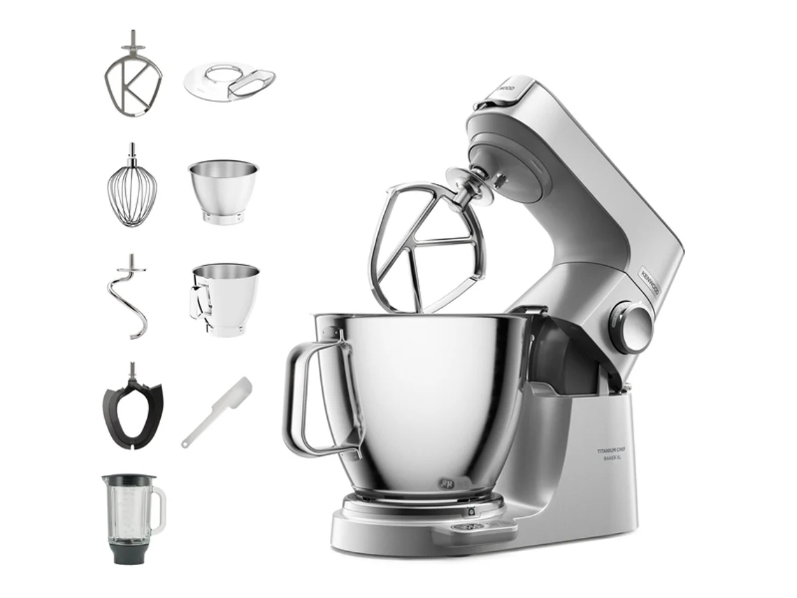 Robot de Cozinha KENWOOD Titanium Chef Baker XL KVL85.124SI (7 L - 1200 W - 9 Acessórios)