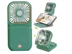 Ventoinha Portátil ENZON Power Bank (3 Velocidades - Verde)