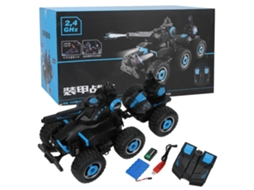 Ats coche de Controle Remoto Stunt com 6 Rodas, Recarregável, Sprayer de Água, Brinquedo de Carro Preto