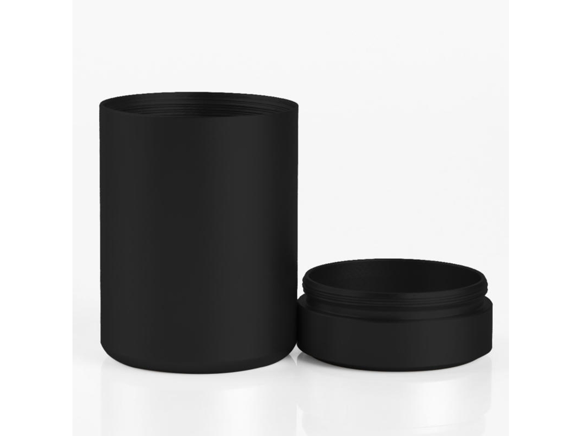 Mini Caixa de Chá de Metal, Recipiente Pequeno e Portátil MDUG (preto)
