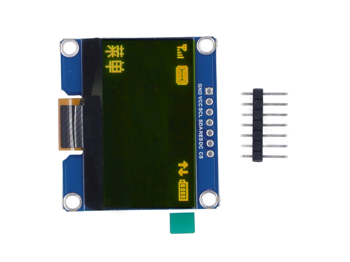 Módulo Display IPS 1.54 Polegadas 128x64 SPI 3.3v/5v Flexível