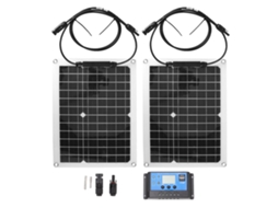 Kit de Painéis Solares 50w Monocristalino com Controlador 10a para Carro Iate Rv S/MARCA