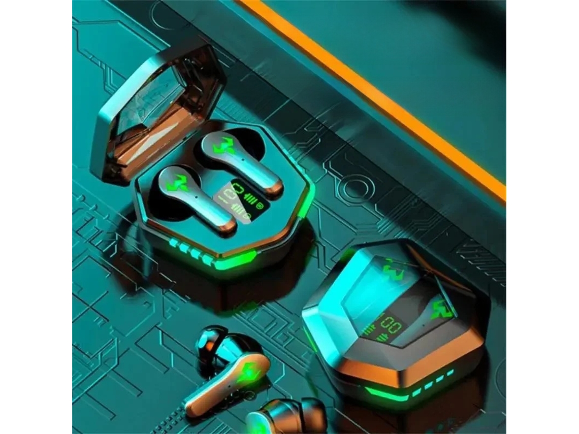 Fones de Ouvido Bluetooth Sem Fio com Visor Digital, Feitos de Plástico. MDUG