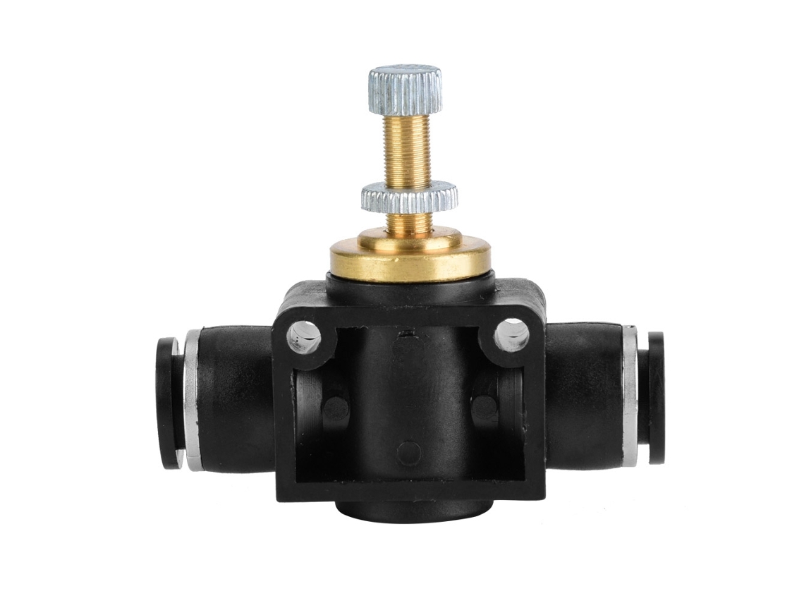 Regulador De Flujo Neumático Controlador De Velocidad Aire Adaptable A Manguera De 10mm Od