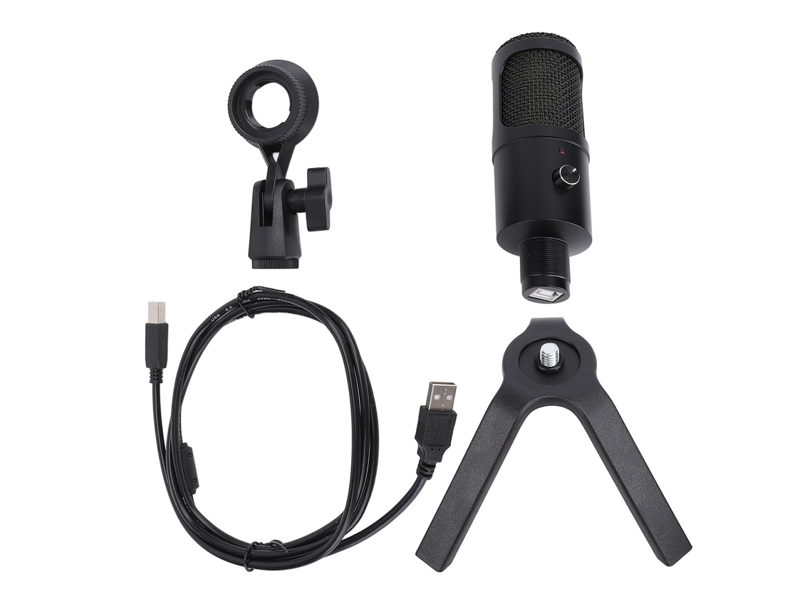 Microfone LAXISCREED para Podcast com Função Mudo Rápido