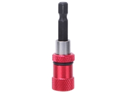 Mandril de aço inoxidável vermelho com extensão magnética, 60 mm, 1/4 de polegada, liberação rápida, ferramentas elétricas