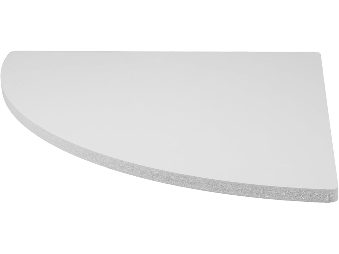 Prateleira De Parede Triangular Em Formato Leque, 30cm, Em Pvc Branco, Para Organização Do Banheiro E Da Casa