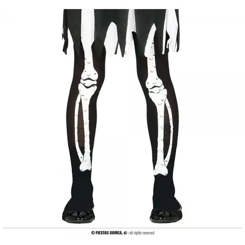 Pantys Esqueleto 7 12 Años Infantil Halloween Disfraz 17170 Guirca Guircap24