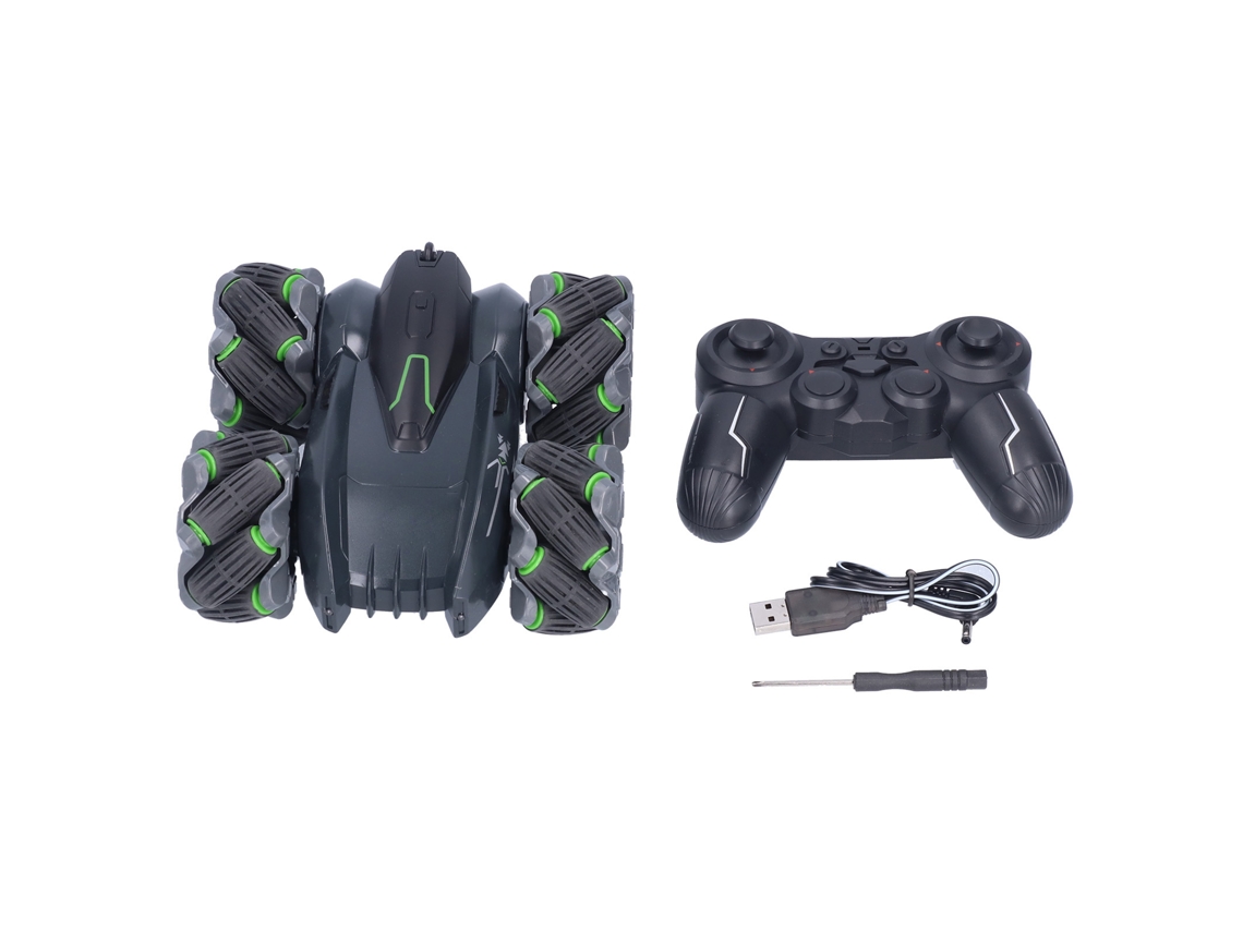Ats coche de Controle Remoto de Alta Velocidade 360° Derrapagem Fácil 1:16 Luzes Led Estável Resistente a Choques Brinquedo para Crianças Preto