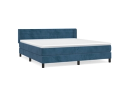 Box Spring Bed, Box Spring Beds Vidaxl Azul Veludo (180 X 200 Cm)