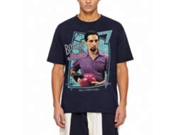 Rockinstone The Big Lebowski Bowling With Jesus Navy Adult T-shirt Size:xxl