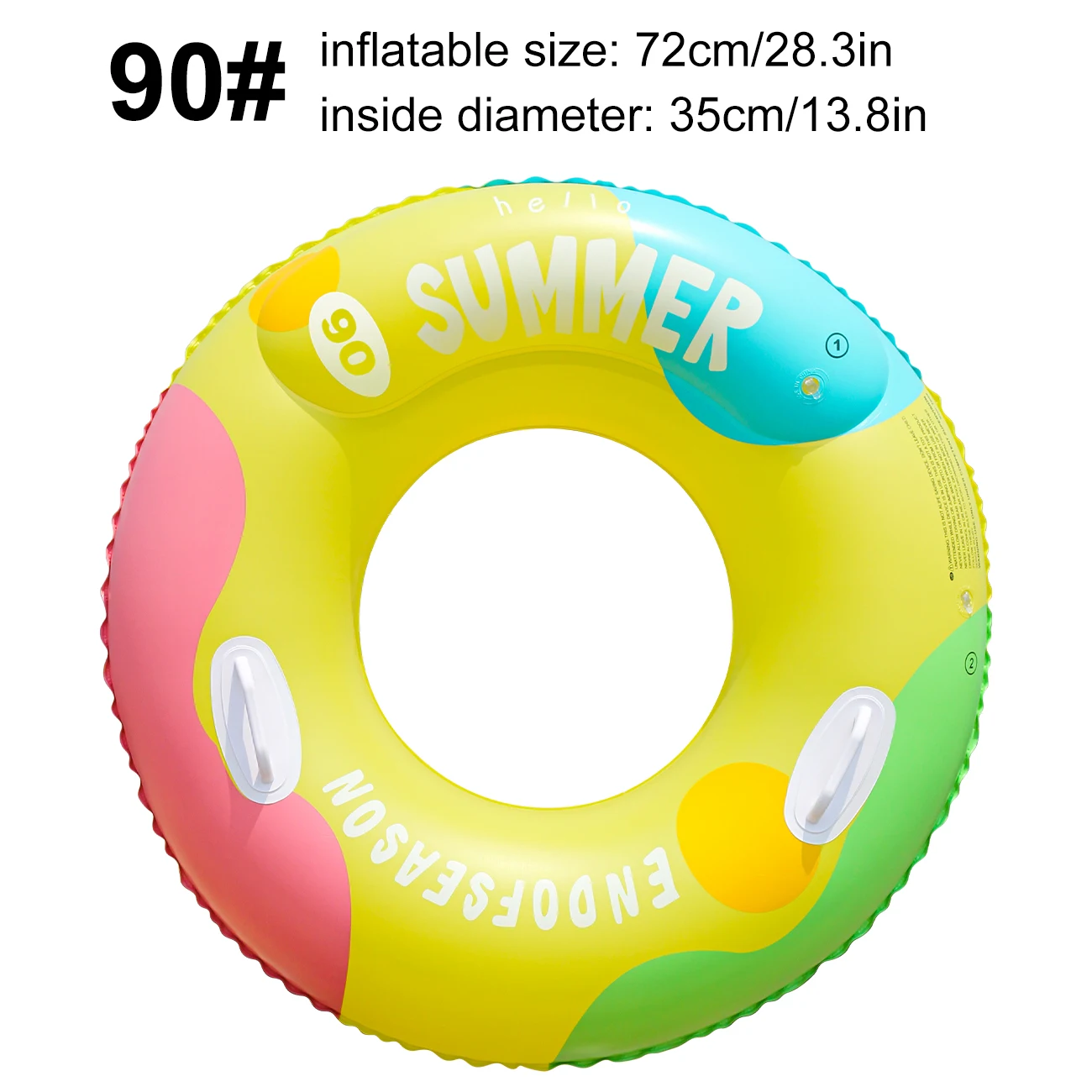 (amarelo 90) 1 Boia Inflável Espessa E Colorida Para Natação, Boia De Axila Para Adultos, Ideal Para O Verão