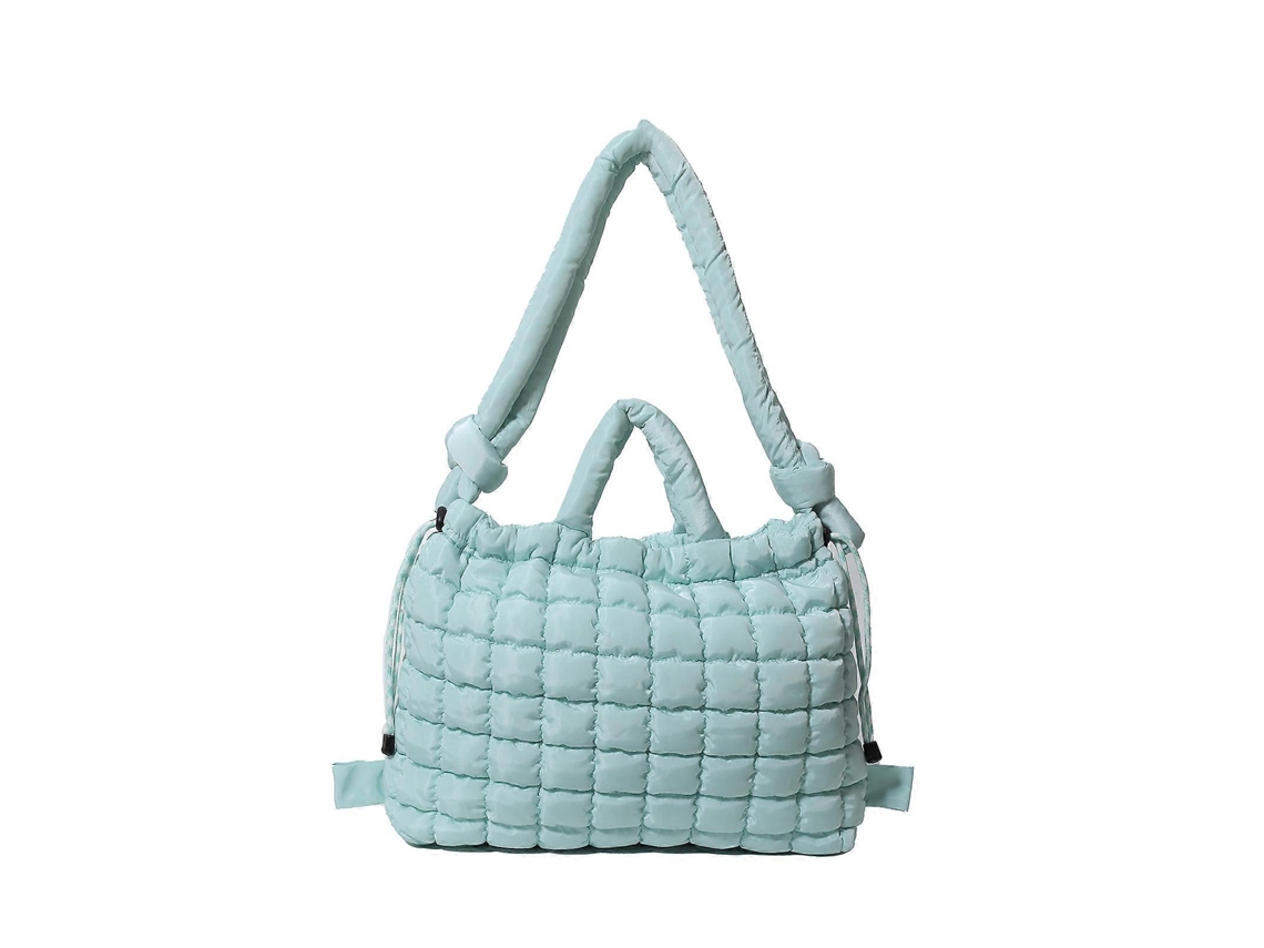 Mochila Acolchoada De Grande Capacidade Com Cordão De Ajuste, Ideal Para Viagens, Uso Casual E Trabalho, Na Cor Azul-lago.