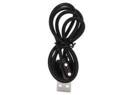 Cabo de Carregamento Magnético para Smartwatch, 2 pinos, Resistente, Preto