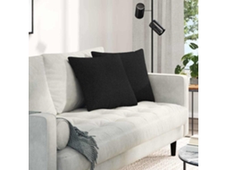Vidaxl Travesseiros De Sofá 2 Pcs Preto 45 X 45 Cm Tecido