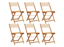 Folding Chair, Folding Chairs Vidaxl Bege Madeira (n/a)