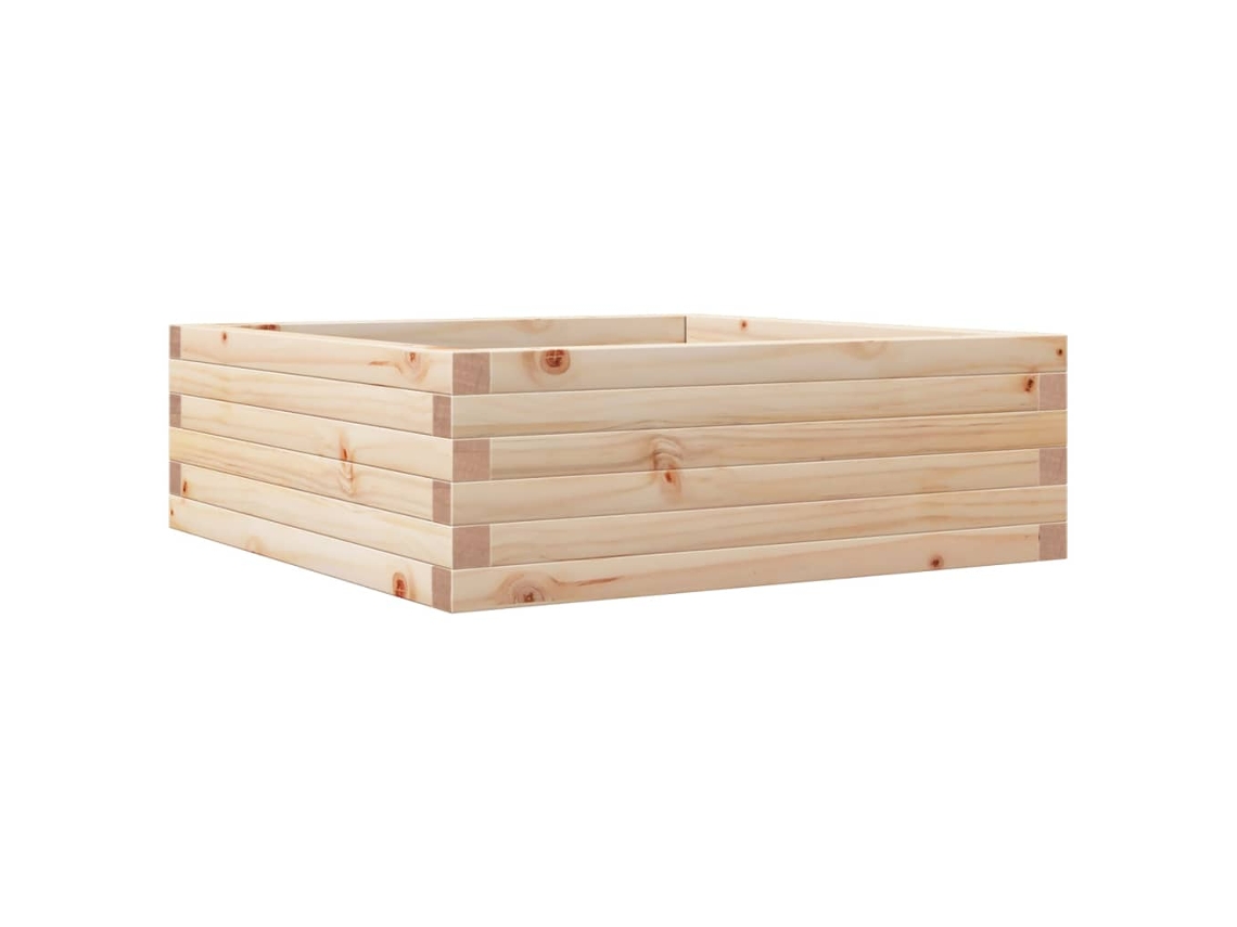 Floreira de jardim VIDAXL Marrom Madeira (70x70x23 cm)
