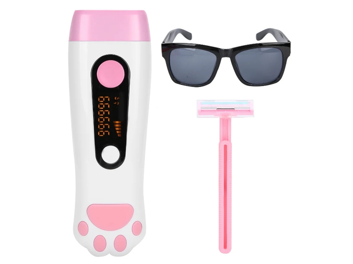 Depilador Corporal Ipl Máquina Indolor De Remoção De Pelos Elétrico Barbeador Feminino 110 240v Branco Yizhood