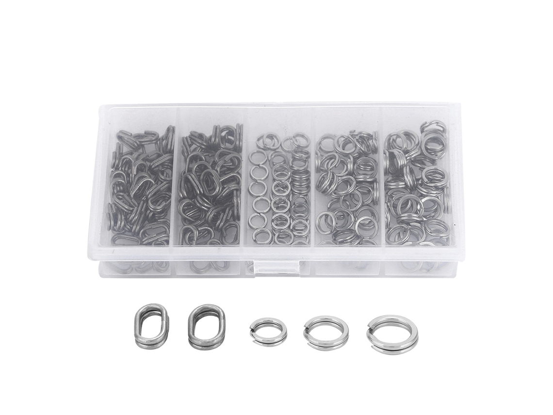 Conector Anel Duplo Inox 200pcs Pesca
