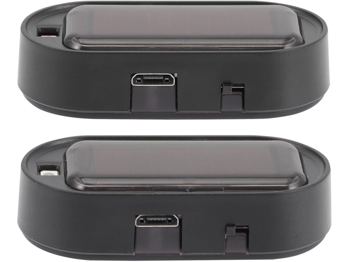 Conjunto de 2 luzes de aviso antifurto solares para carro