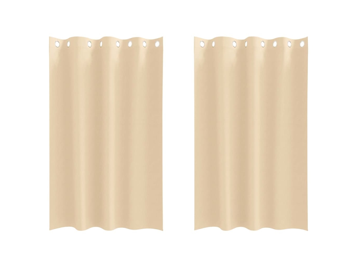 Maison Exclusive - Cortinas Blackout Com Argolas 2 Pcs Creme 175 X 140 Cm