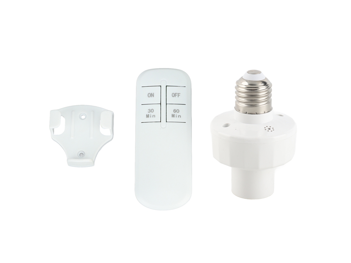 Suporte De Lâmpada Inteligente Com Controle Remoto Sem Fio (sem Fios, Controle Remoto Que Atravessa Paredes, Compatível Com Bases De Rosca E27)