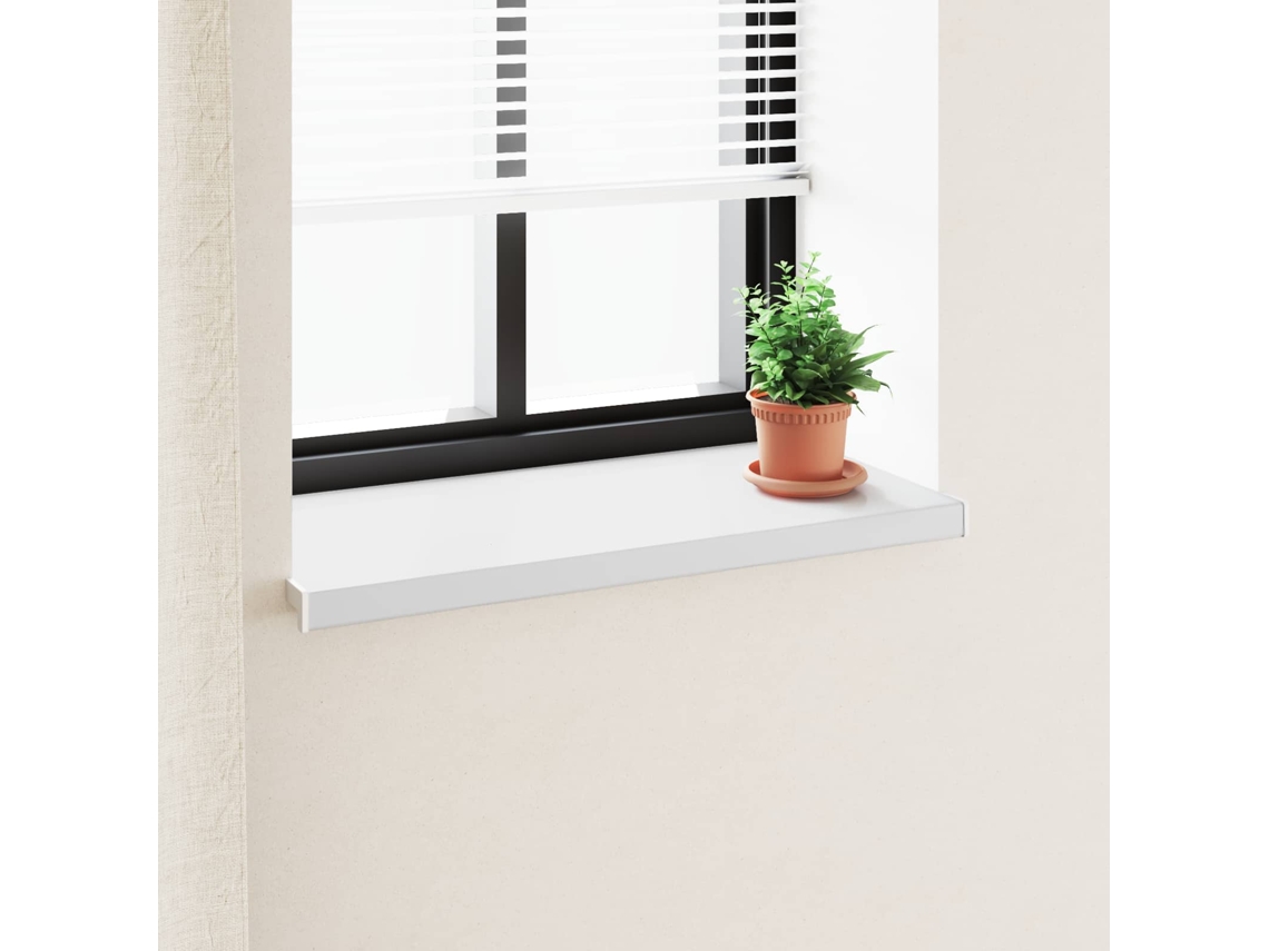 Vidaxl Soleira De Janela Branco 100 X 40 X 4,5 Cm Pvc