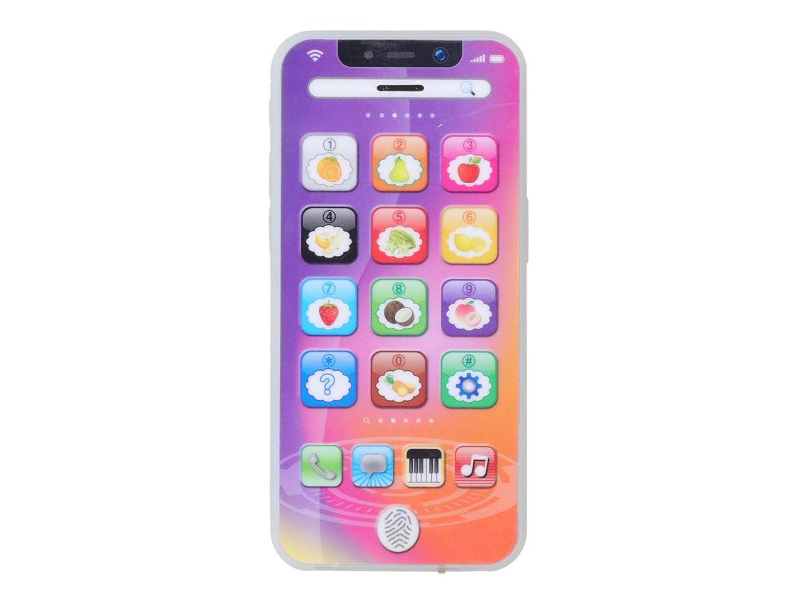 Primerox brinquedo Telefone Infantil em Russo Recarregável Educativo de Aprendizado com Simulação Roxo