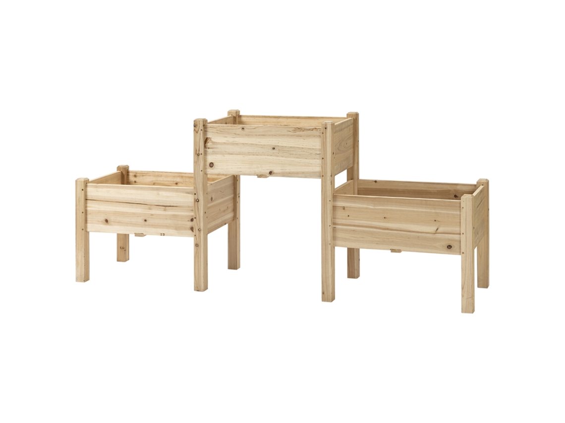 Conjunto de 3 peças para jardim, 2 poltronas e mesa, cinza BTFORUS