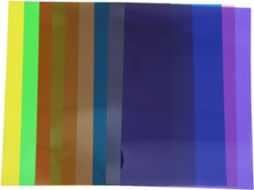 Lote De 9 Folhas De Celofane De Pvc Transparente E Colorido, Duráveis E Fáceis De Usar, Para Projetos Diy.