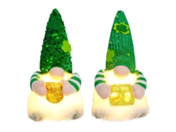 Laxiscreed Conjunto De 2 Figuras Decorativas Iluminadas Para São Patrício Com Abóboras E Sinal De Cerveja
