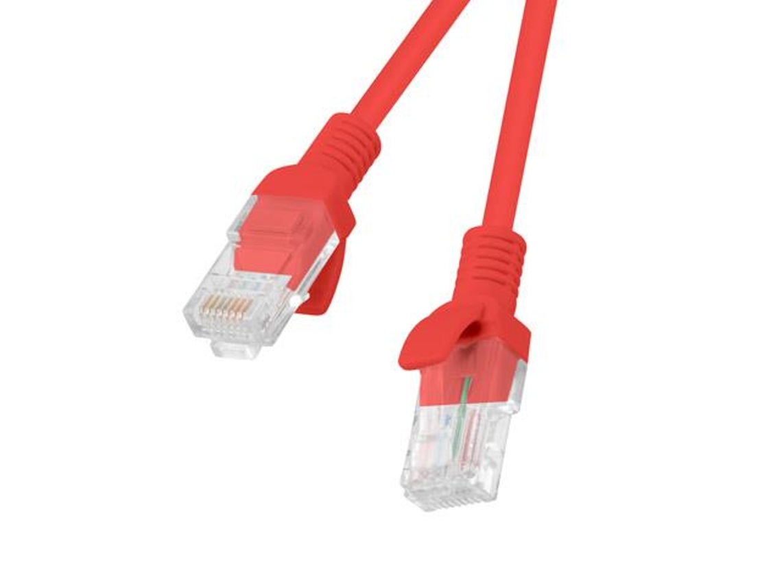 Cabo de rede LANBERG Patchcord UTP, 5 m, Cat 5e, vermelho