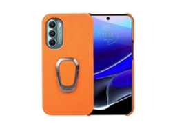 Capa De Celular Em Couro Com Textura De Lichia E Suporte De Anel Para Motorola Moto G Stylus 5g 2022