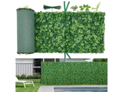 Muro de Plantas Artificiais Conjunto de 4 Pçs 61x243,8 Cm Painéis de Buxo Tela de Vegetação VEVOR (61x243,8 cm)