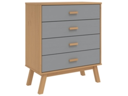 Drawer Cabinet, Drawer Cabinets Vidaxl Cinzeto Madeira De Pinho (n/a)