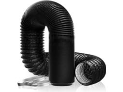 Mangueira drenagem alumínio PVC, diâmetro 100mm, com 2 clipes, para ar condicionado, secador, ventilação ZYBLSSBB