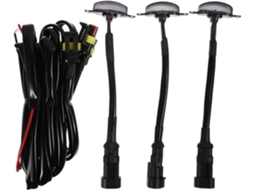 Kit De Iluminação Led Para Grade Dianteira Plafope Com 3 Peças, Luzes De Advertência Led À Prova D Água Para Carros