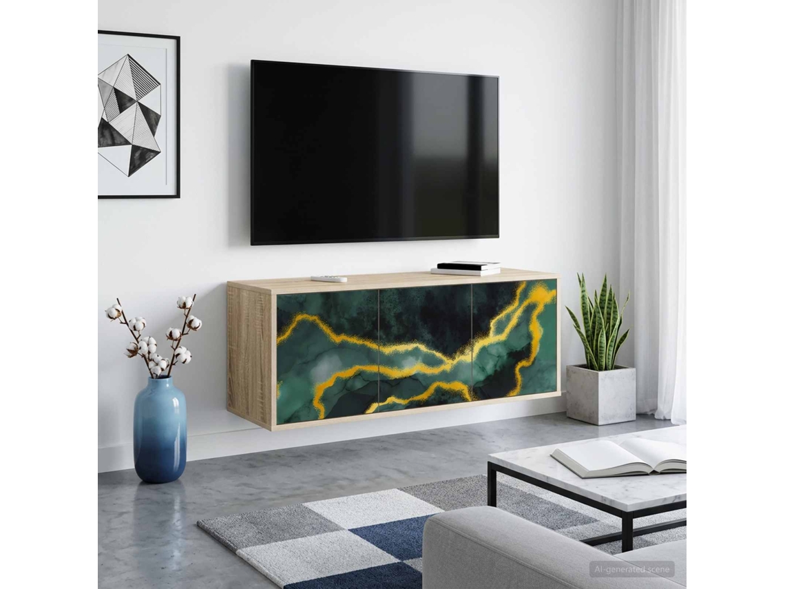 Vidaxl Armário De Tv Montado Na Parede Wijhe 102 X 33 X 40 Cm
